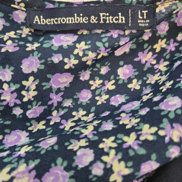 Abercrombie & Fitch Floral Short Sleeve Fit & Flare Dress Size Large Tall - Picture 3 of 7